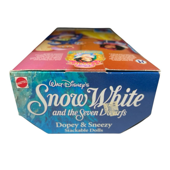 VTG Walt Disney Snow White & The 7 Dwarfs Dopey & Sneezy Stackable Dolls 1990s - Picture 5 of 8